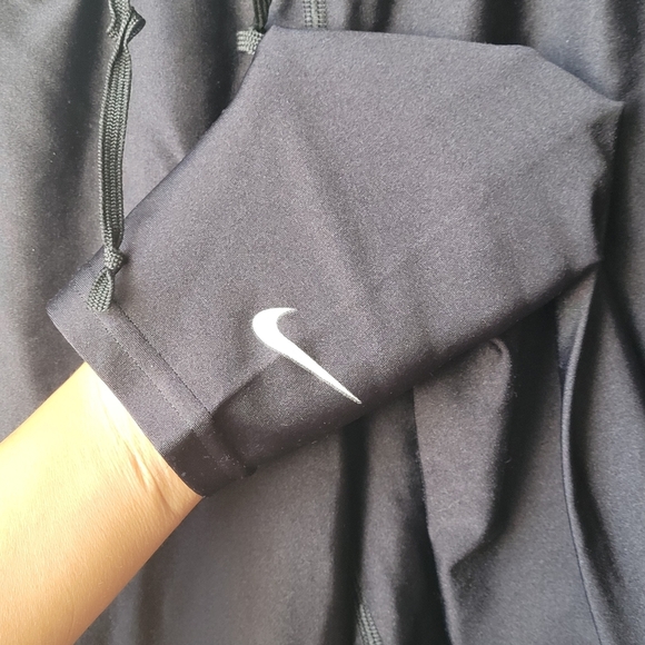 Nike Athletic Wear RN# 56323 Men's Jogger Running Pants M Black Logo Drawstring - Picture 3 of 7